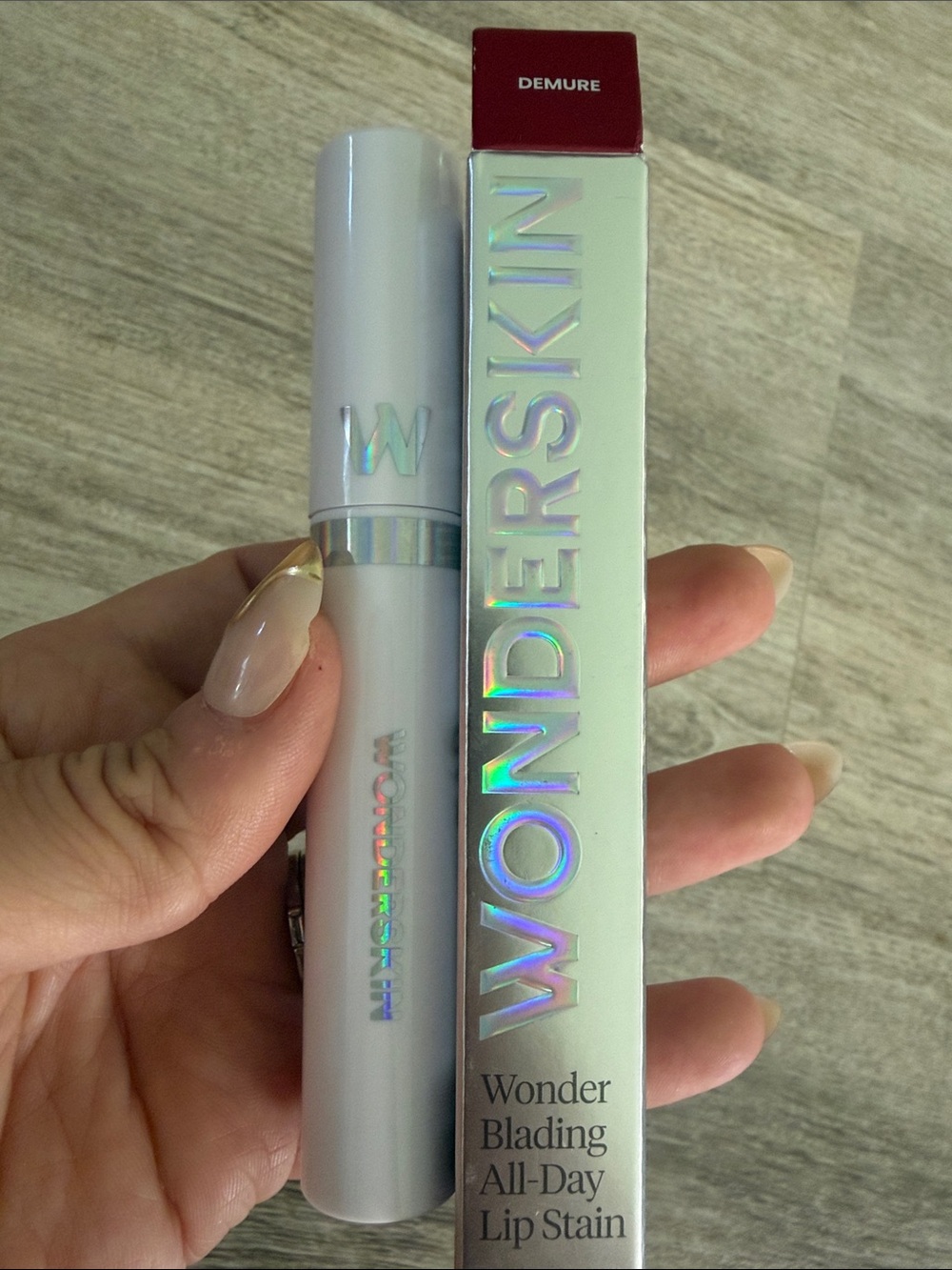 WonderSkin Wonder Blading All-Day Lip Stain — Demure Red